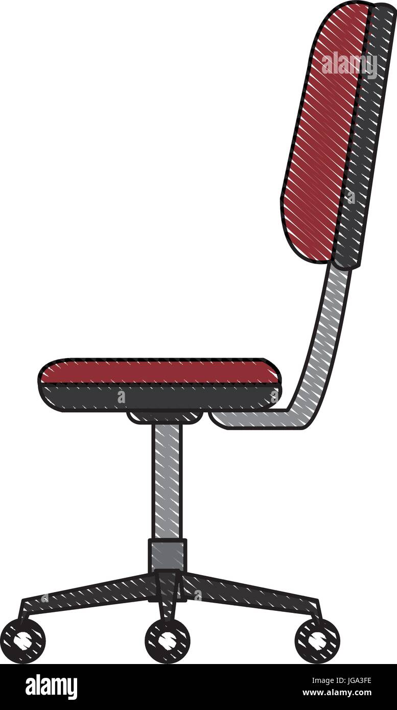 office chair comfort seat wheel furniture Stock Vector Image & Art - Alamy