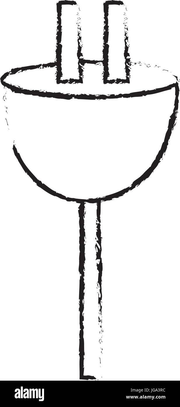 figure electric power cable to voltage connection Stock Vector Image