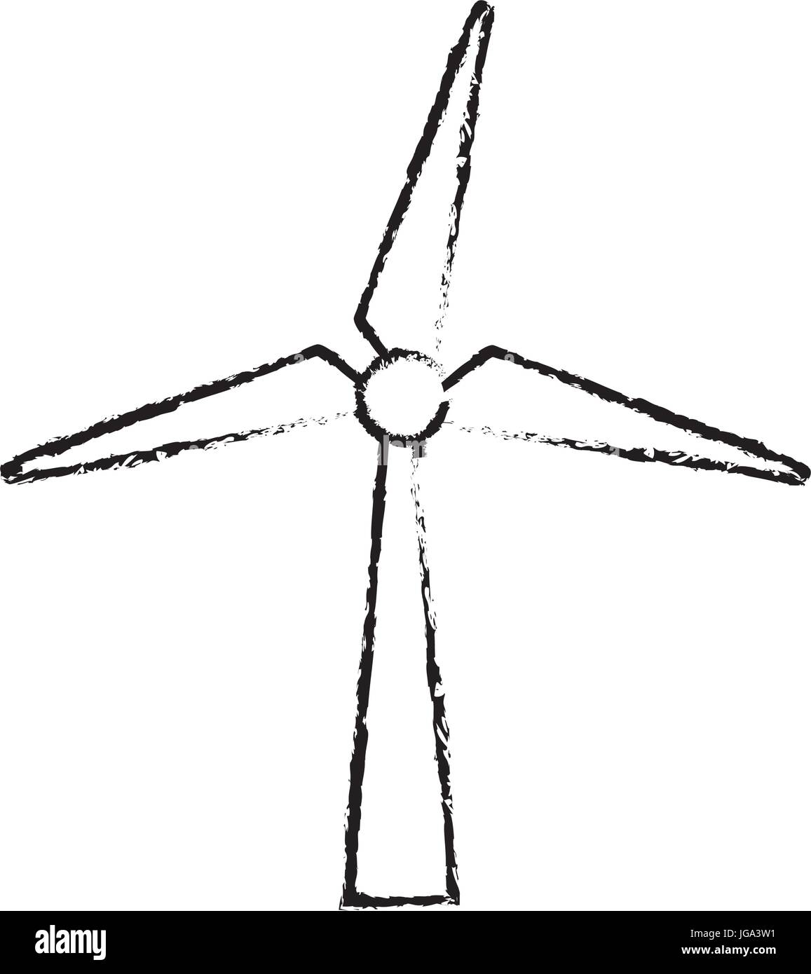 figure windpower technology to environment protection Stock Vector ...
