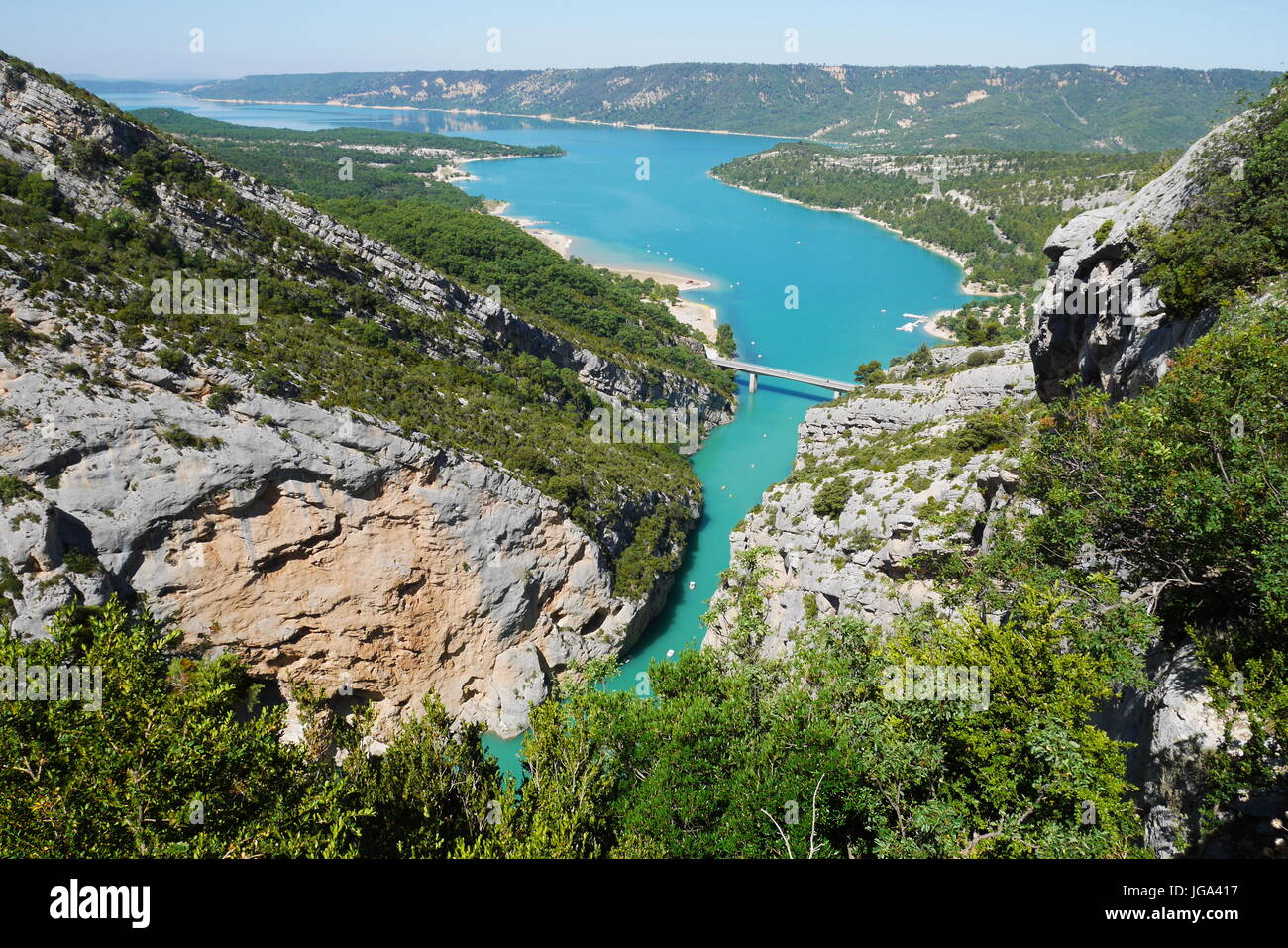 Aerial view of the gorges du verdon, france Stock Photo - Alamy