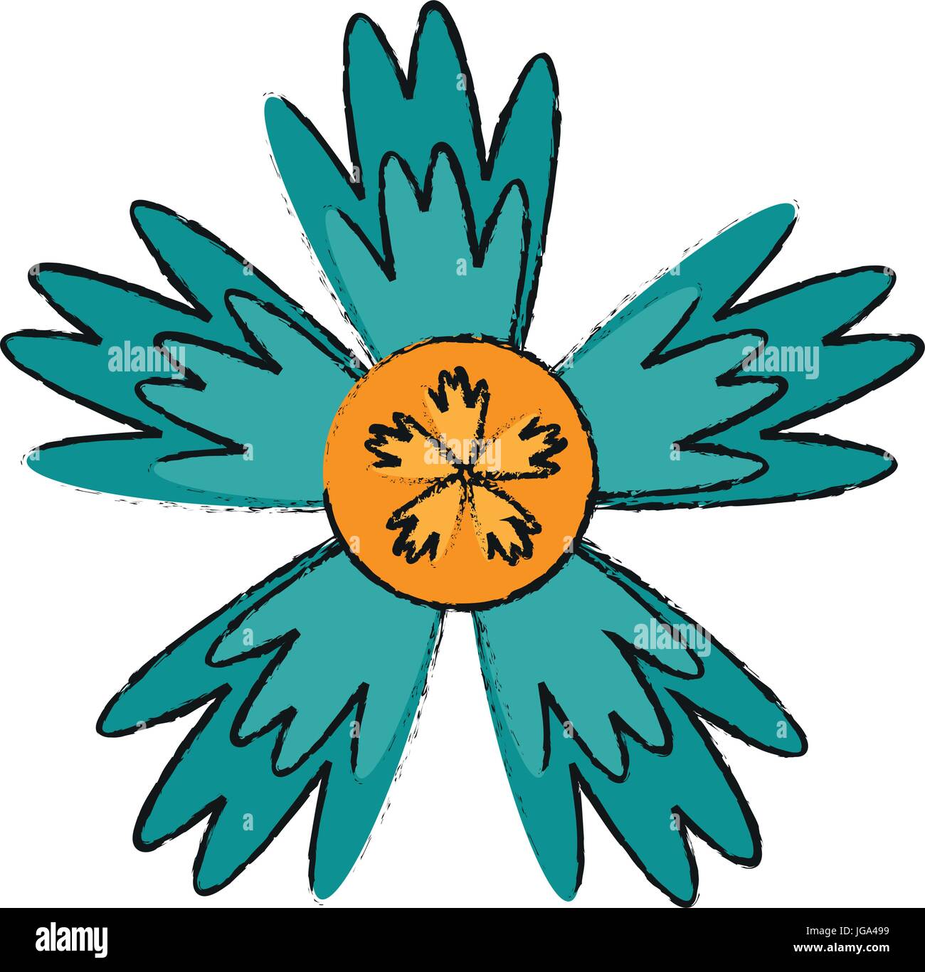 single blue flower icon image Stock Vector Image & Art - Alamy