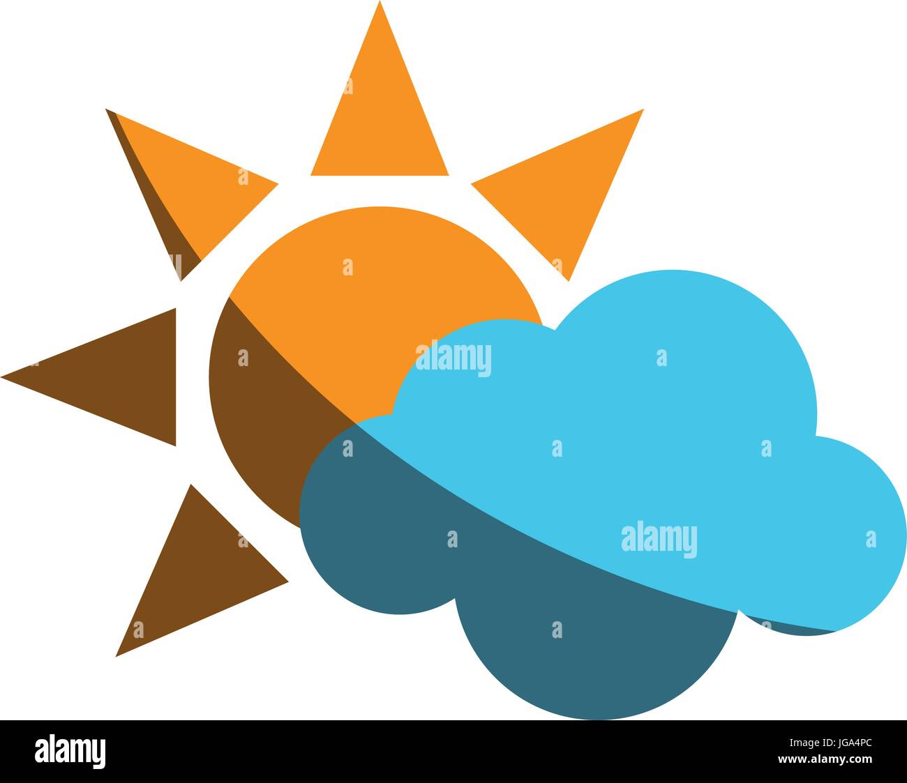 sun and cloud icon image Stock Vector Image & Art - Alamy
