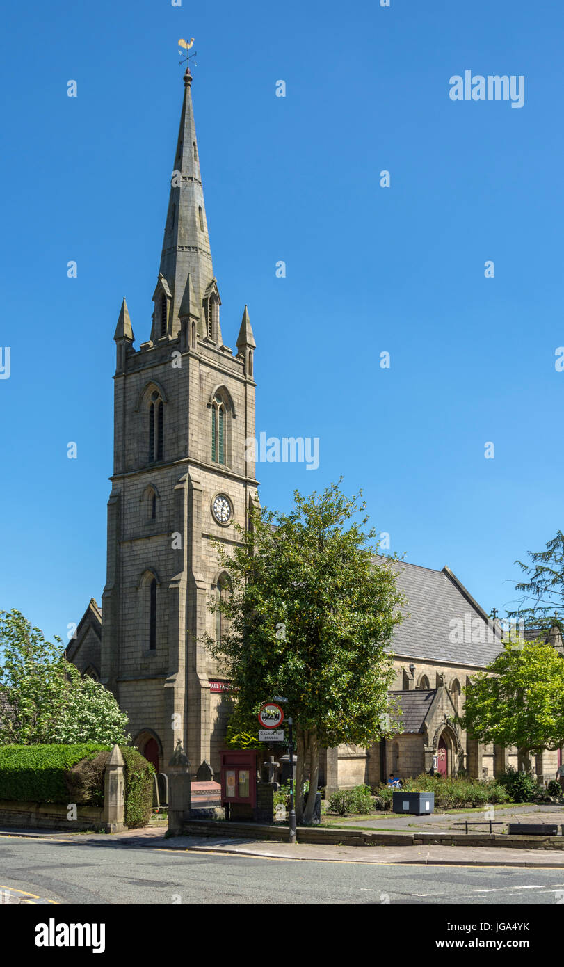 St Paul’s Church, Ramsbottom, Greater Manchester, UK.  Consecrated in 1850 on land given by a local farmer. Stock Photo