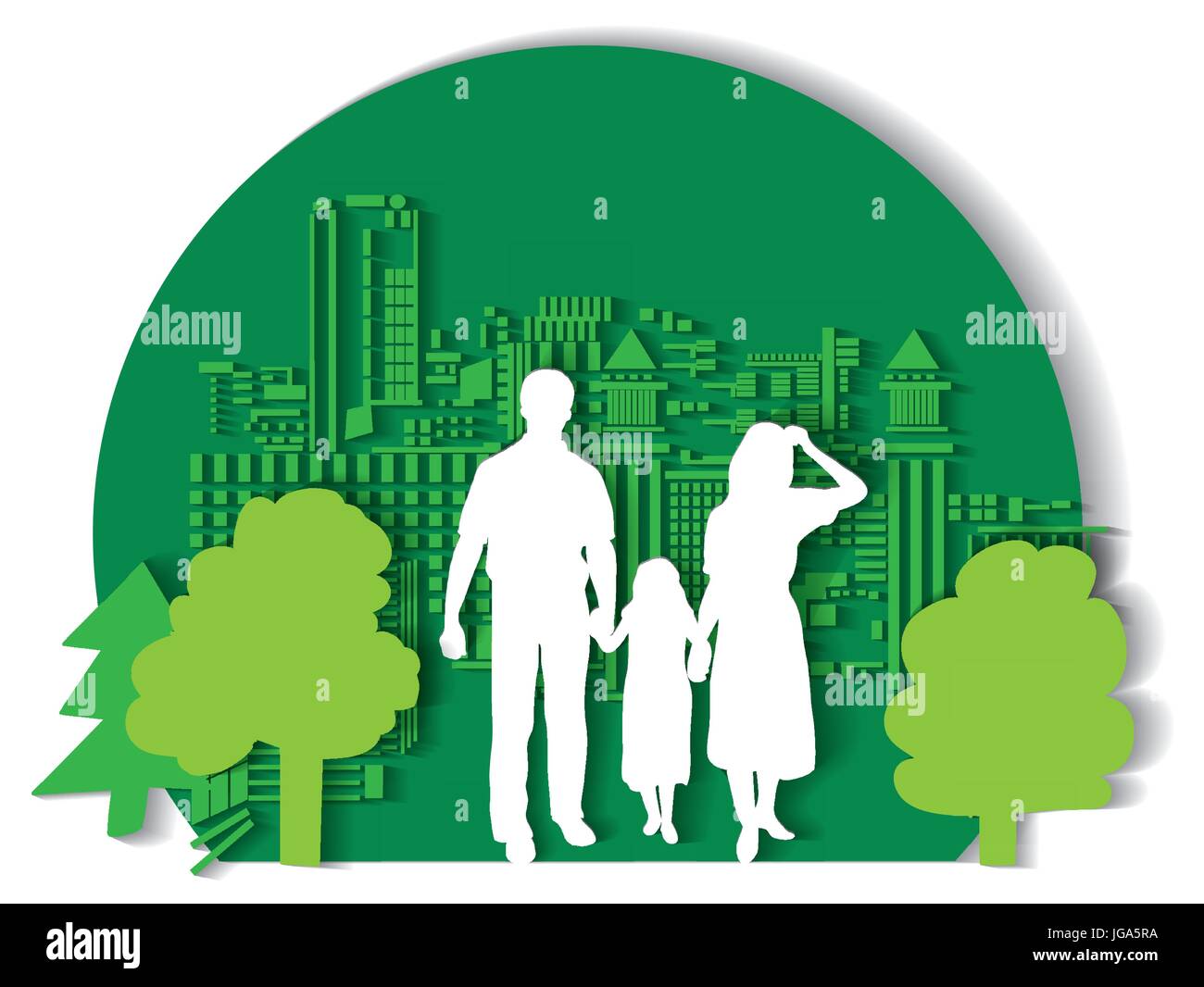 Green family Stock Vector Images - Alamy