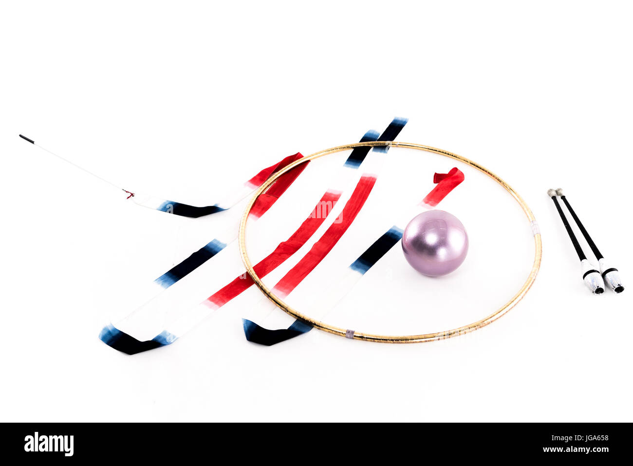 colorful rhythmic gymnastics apparatus mockup isolated on white Stock Photo Alamy
