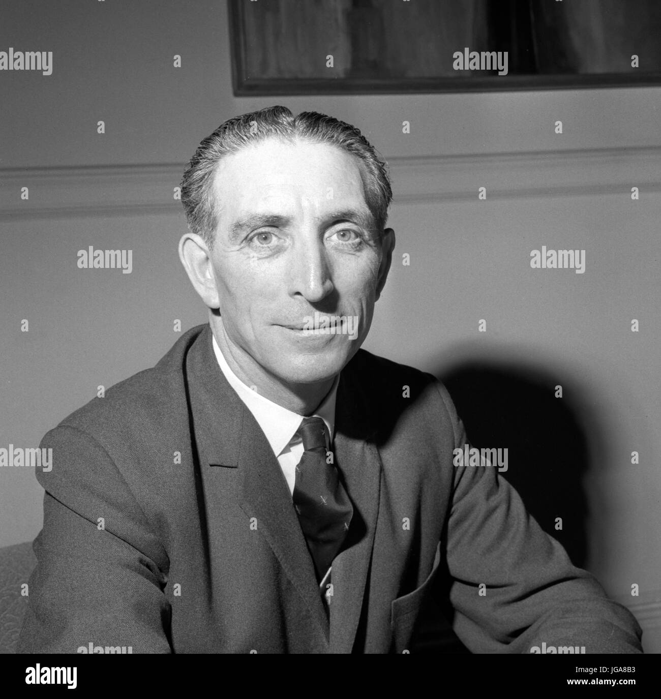 George Thomas, 57, the newly-appointed Minister of State, Welsh Office, at his desk in Whitehall. Stock Photo