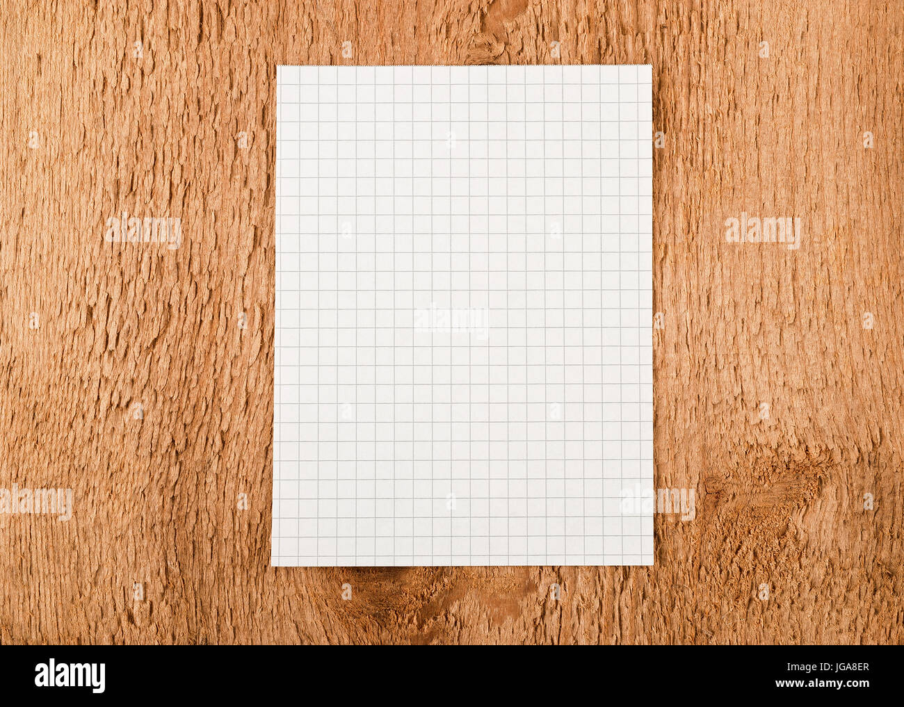 Paper sheet on wood background Stock Photo