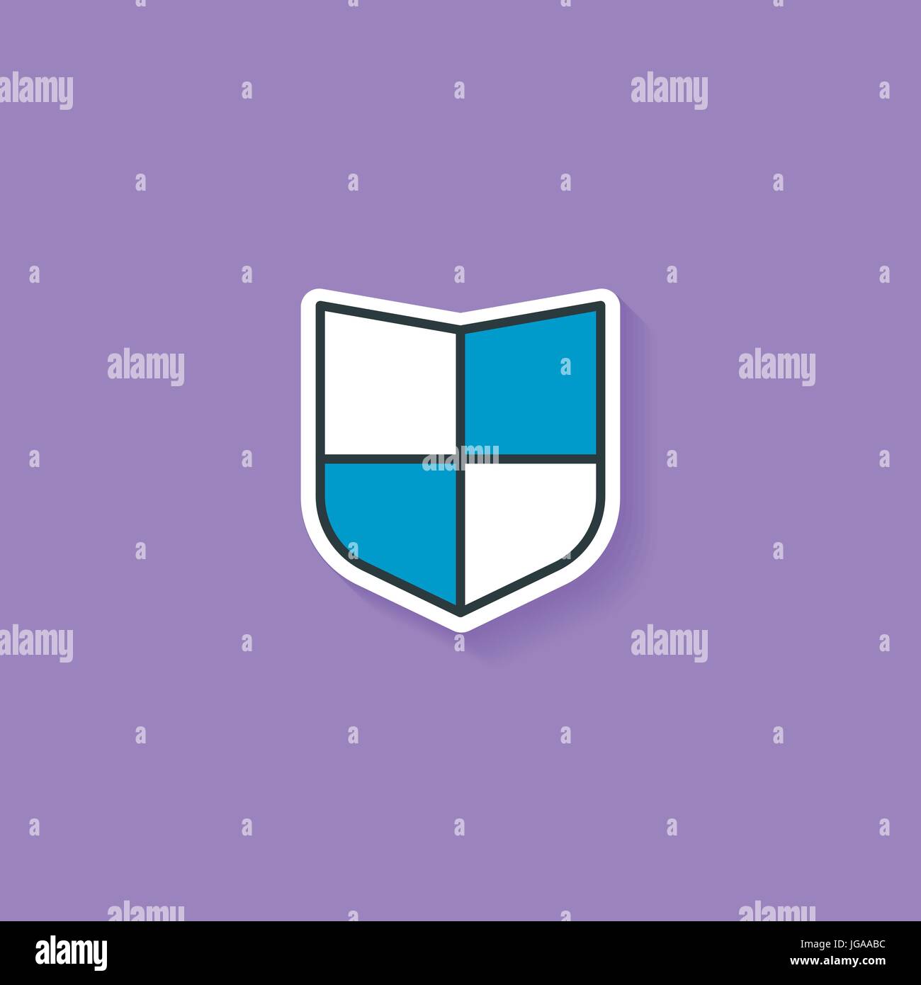 Shield flat icon Stock Vector Image & Art - Alamy