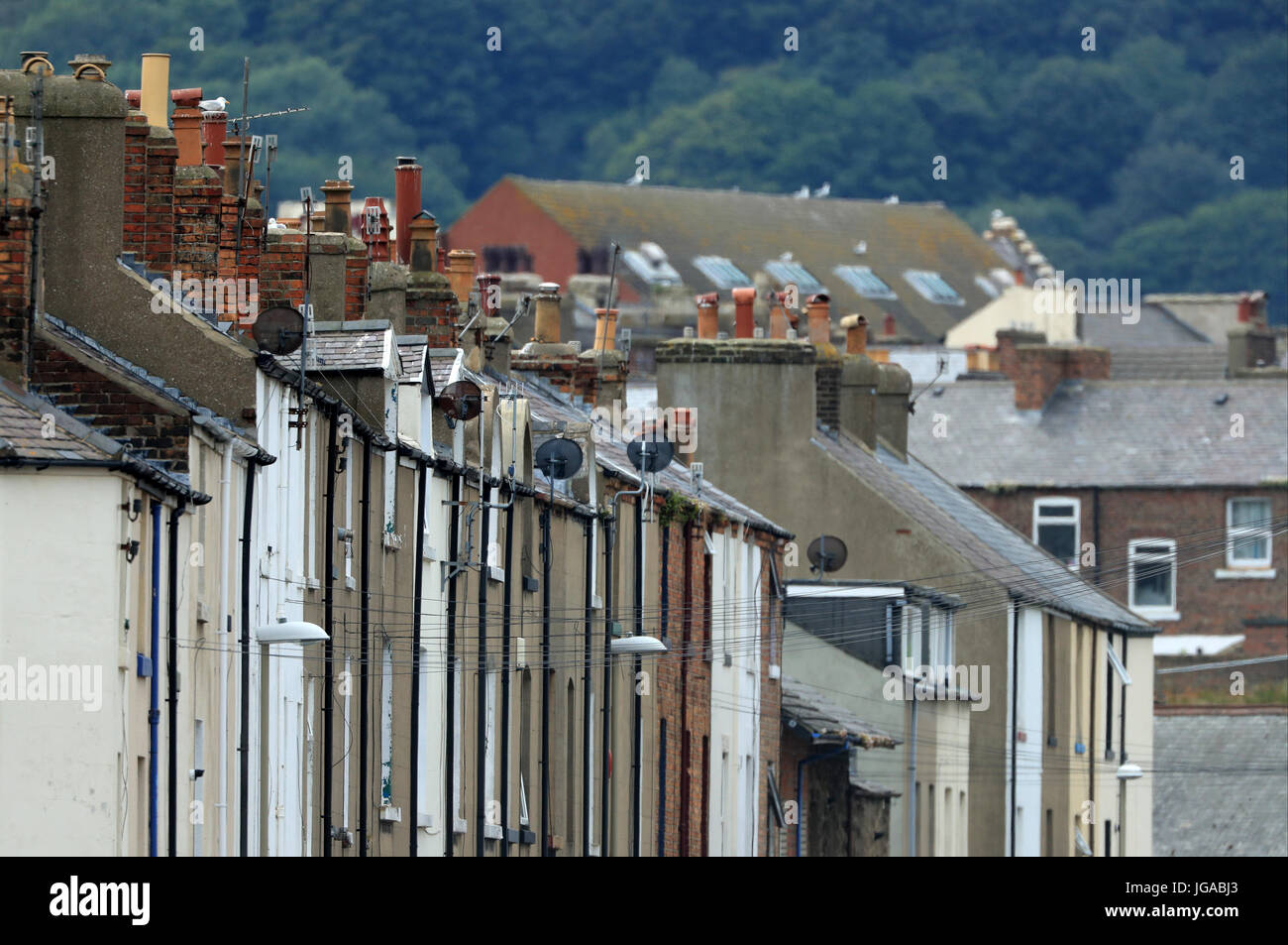A general view of housing in Scarborough, North Yorkshire Stock Photo