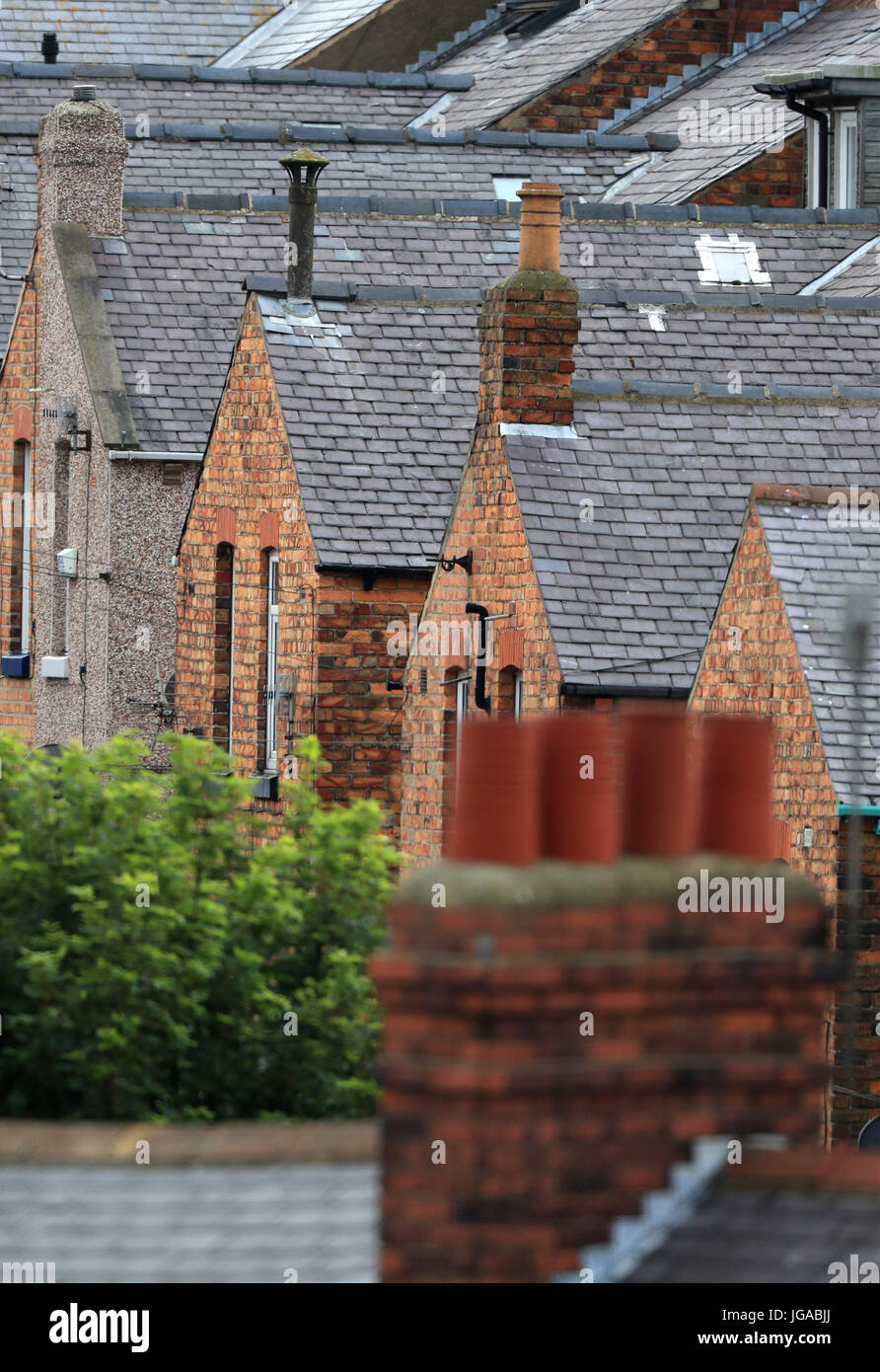 A general view of housing in Scarborough, North Yorkshire Stock Photo