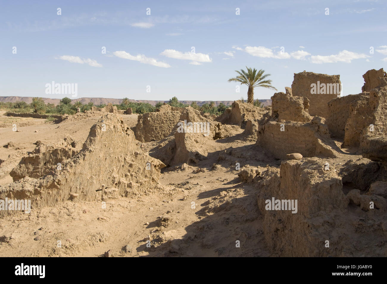 Jarma (Germa), Garamantes archaeological site, Fezzan, Libya. Stock Photo