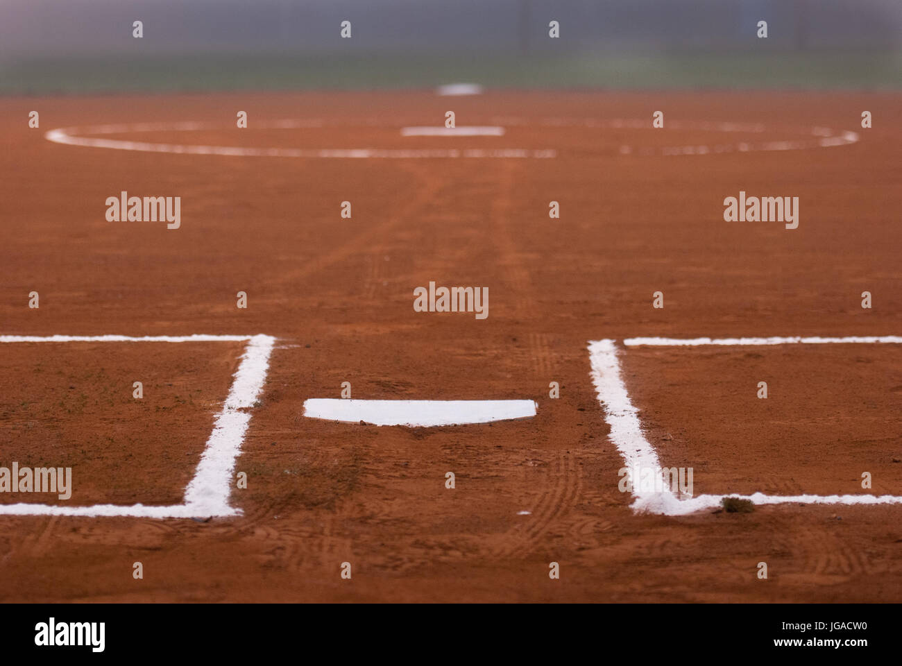 Home Plate on a Softball Field Stock Photo Alamy