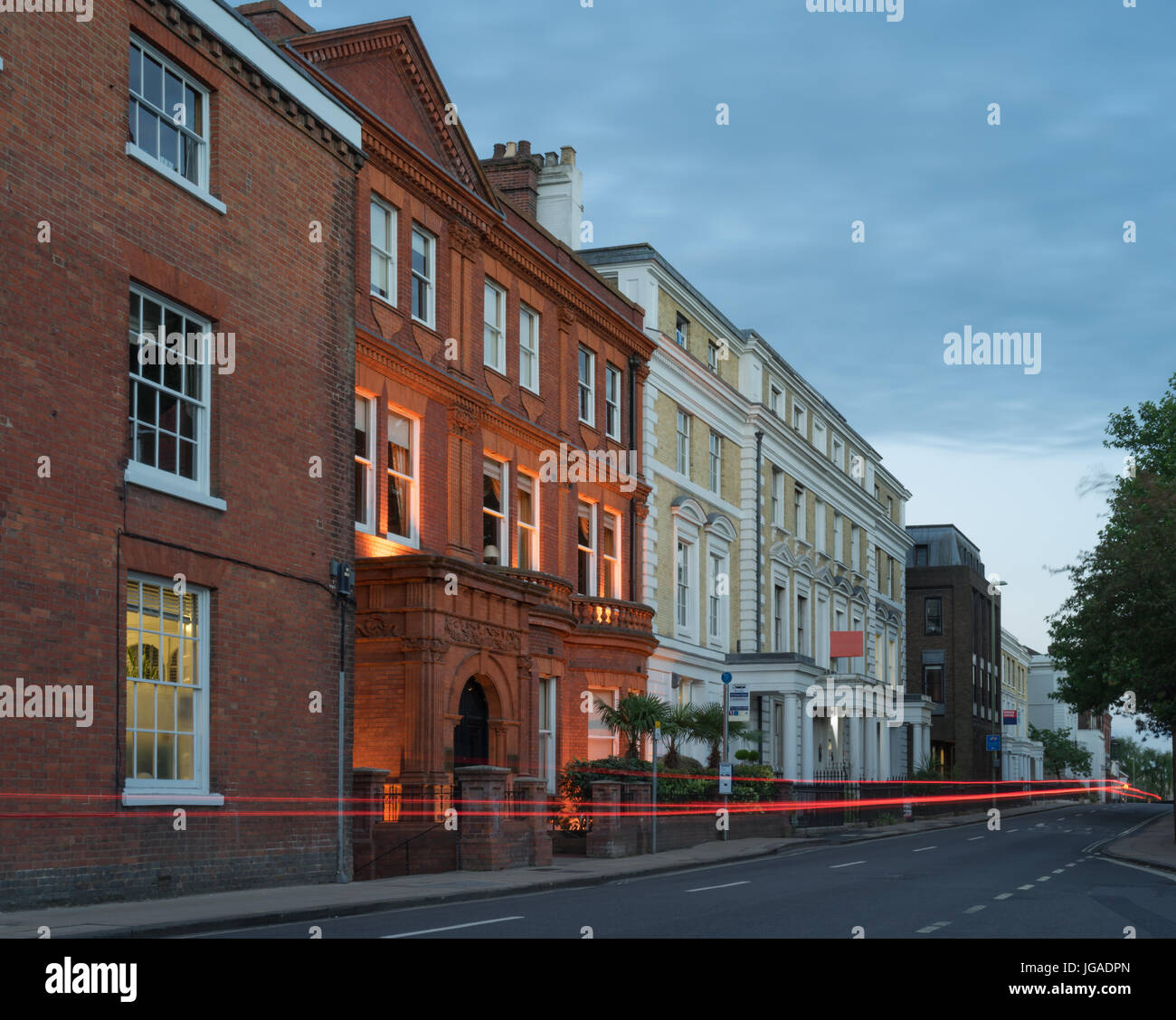 Winchester City centre at night Stock Photo Alamy
