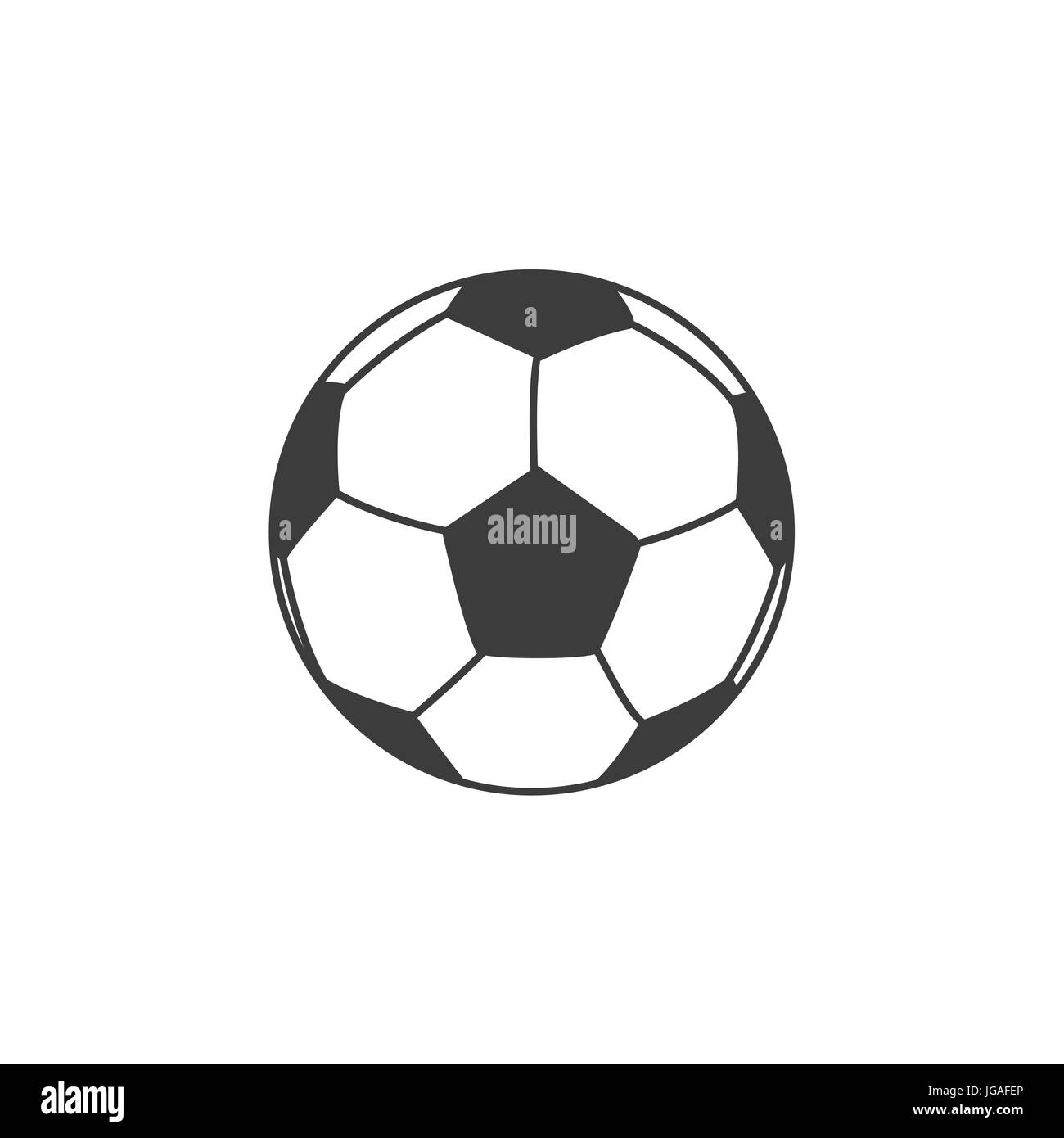 Vector illustration flat soccer ball icon isolated on white background ...