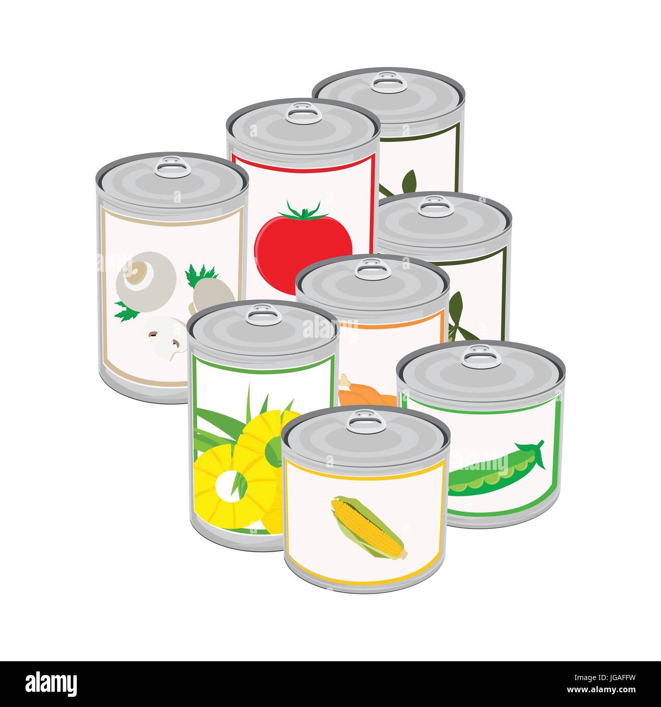 Opened And Closed Food Tin Cans Royalty Free SVG, Cliparts, Vectors, and  Stock Illustration. Image 10864030.