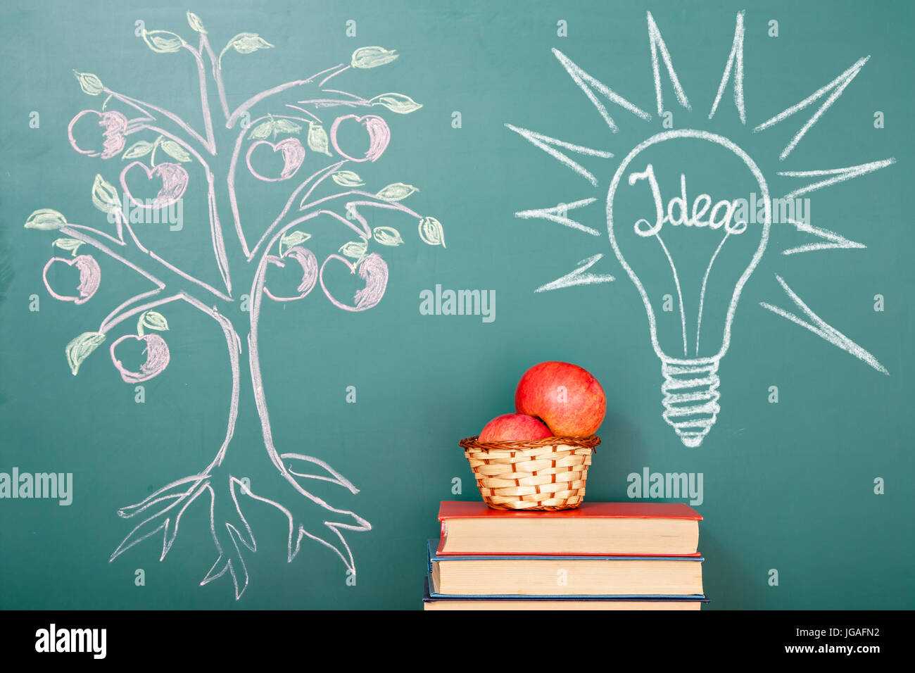 Tree of knowledge funny education school kids concept Stock Photo
