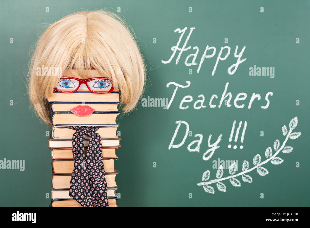 Happy teachers day funny concept with women Stock Photo - Alamy