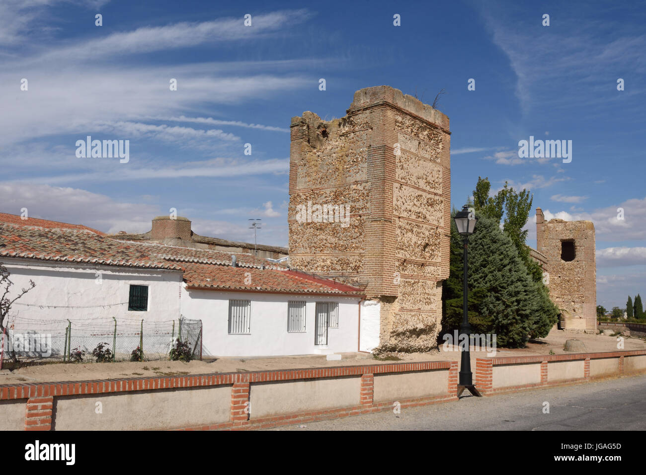 Walls of Madrigal de las Altas Torres, Avila province, Spain Stock Photo