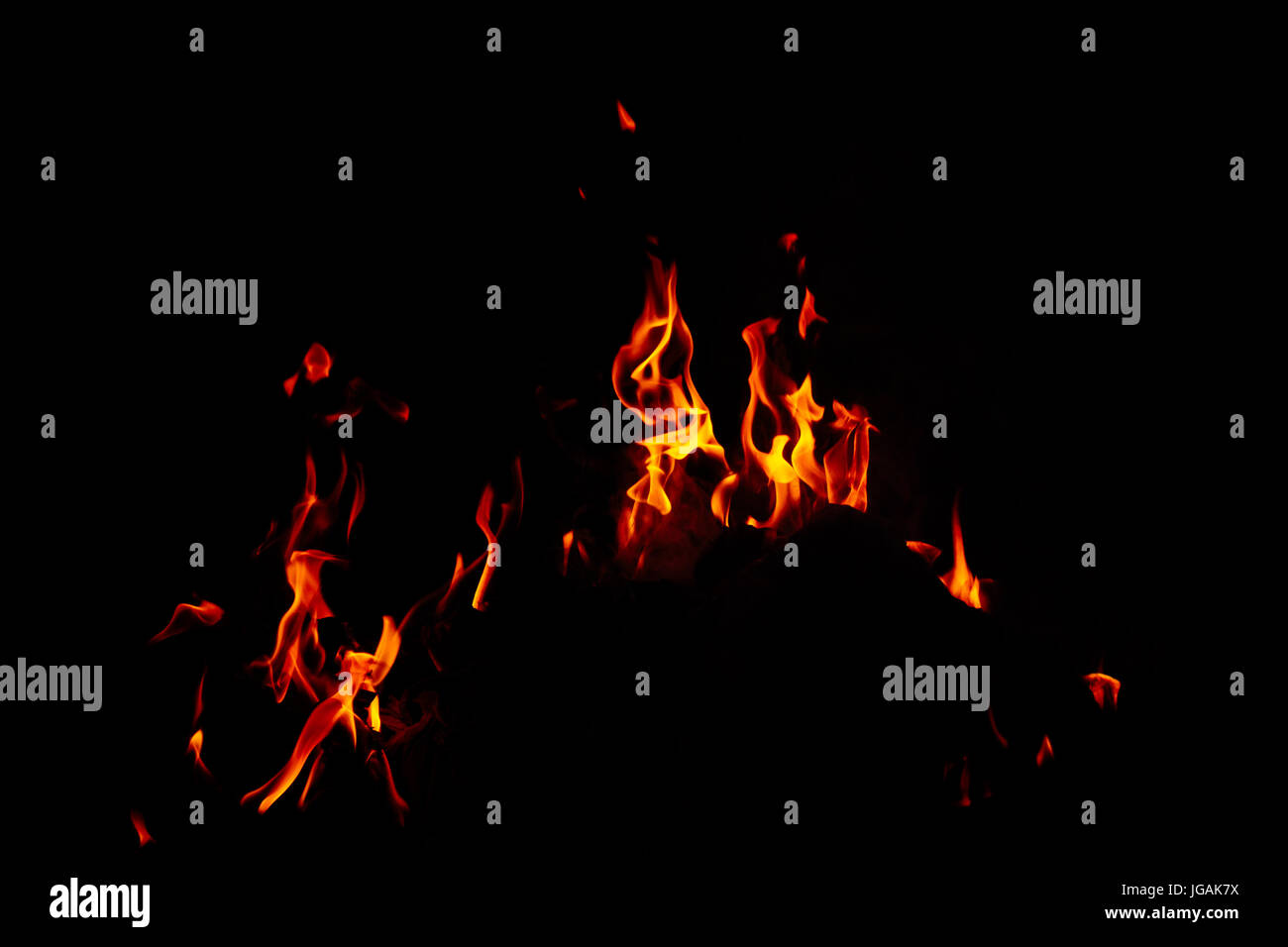 Beautifully colored fire burning with big flames Stock Photo - Alamy