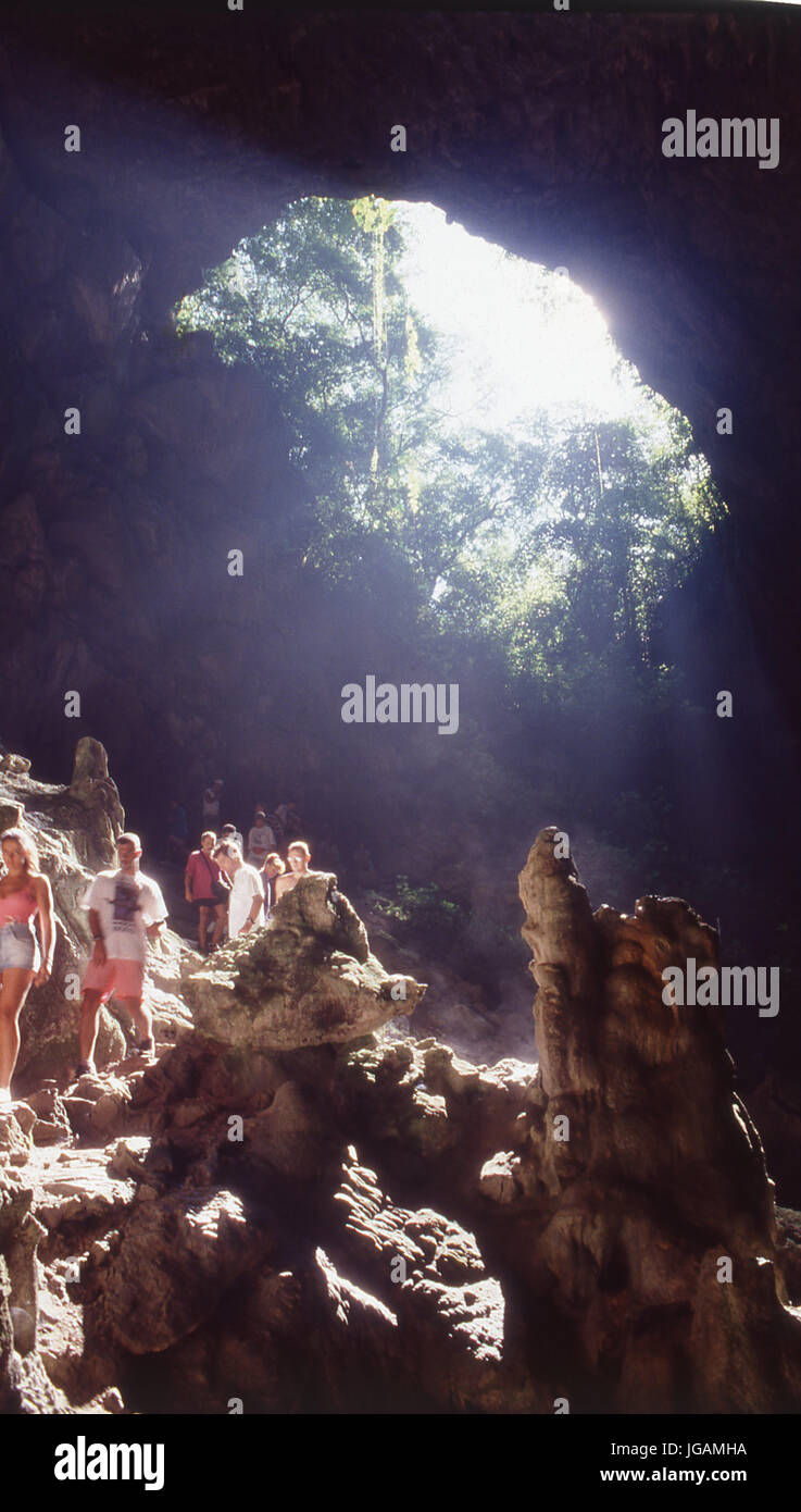 Cave, people, Bonito, Mato Grosso, Brazil Stock Photo