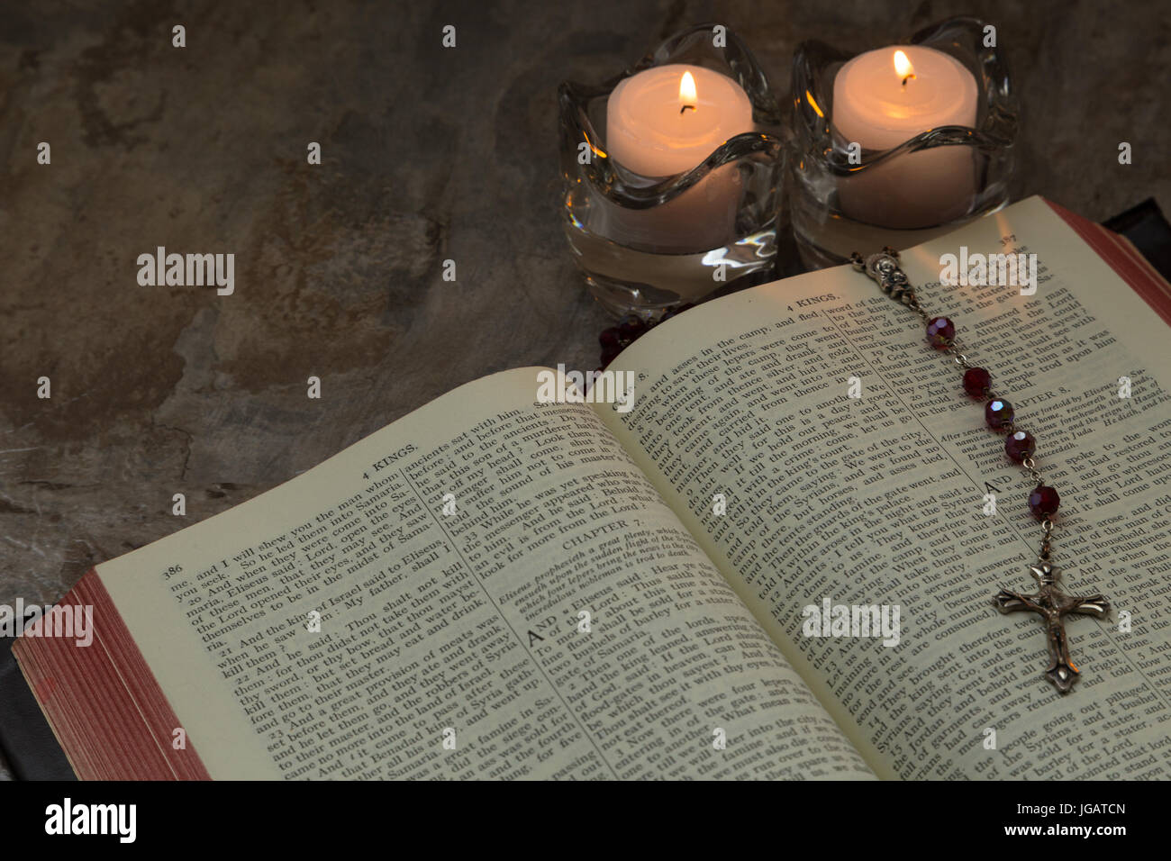 Open bible candles hires stock photography and images Alamy