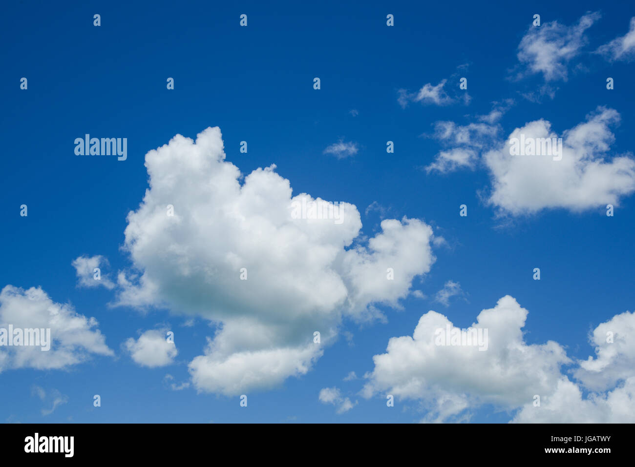Clear sky and cloud in sunshine day. Stock Photo