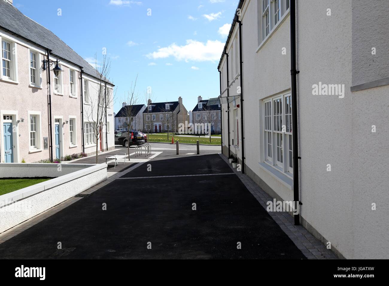 New build housing at Chapelton, Aberdeenshire Stock Photo Alamy