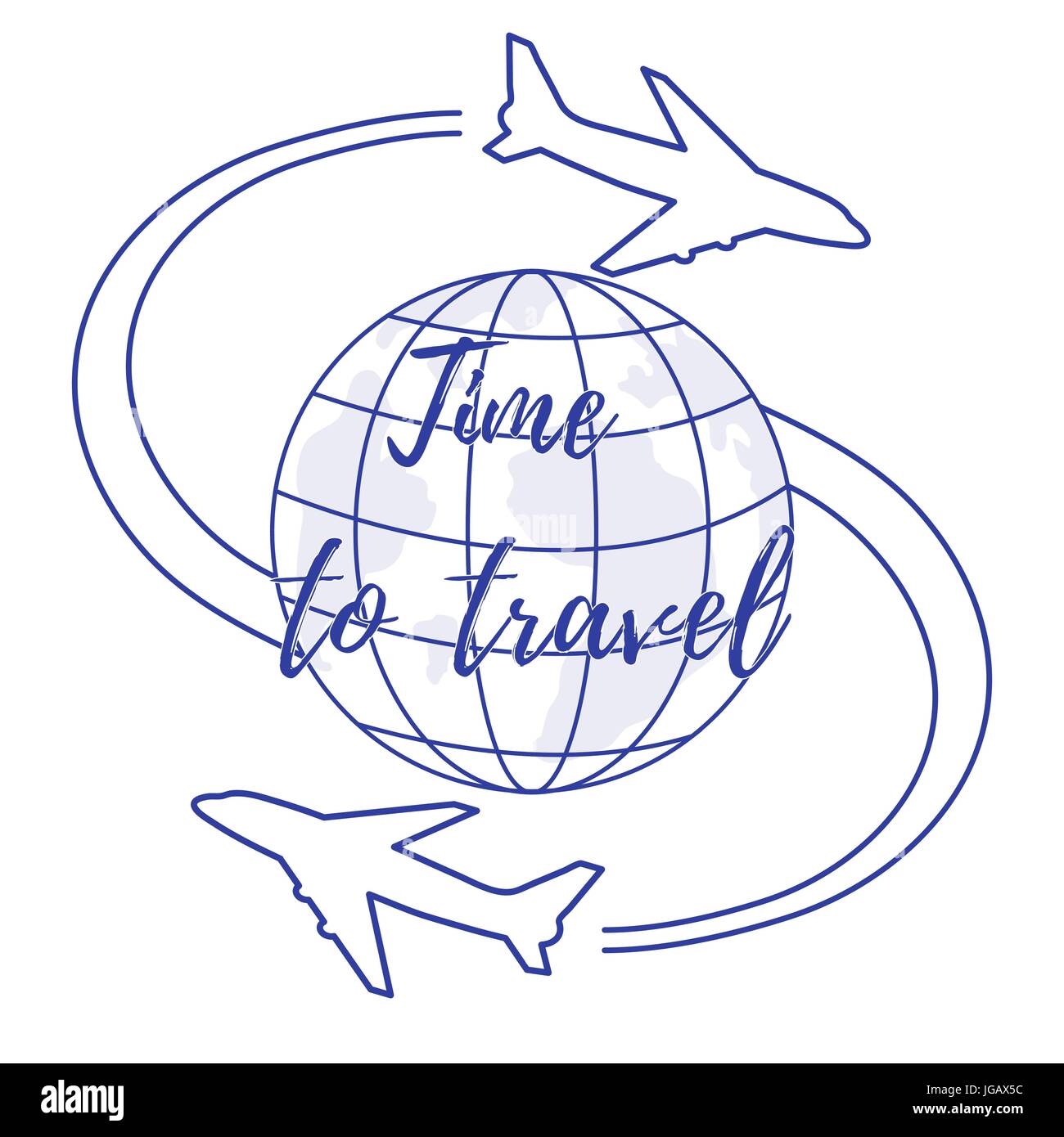 Plane Flying Around Globe High Resolution Stock Photography and Images ...