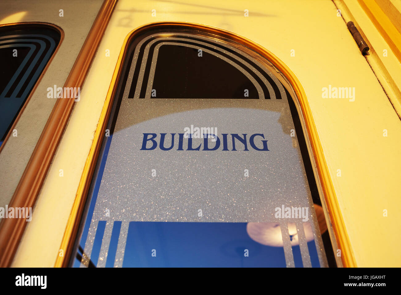 Front door with building sign. Victoria BC. Canada Stock Photo Alamy