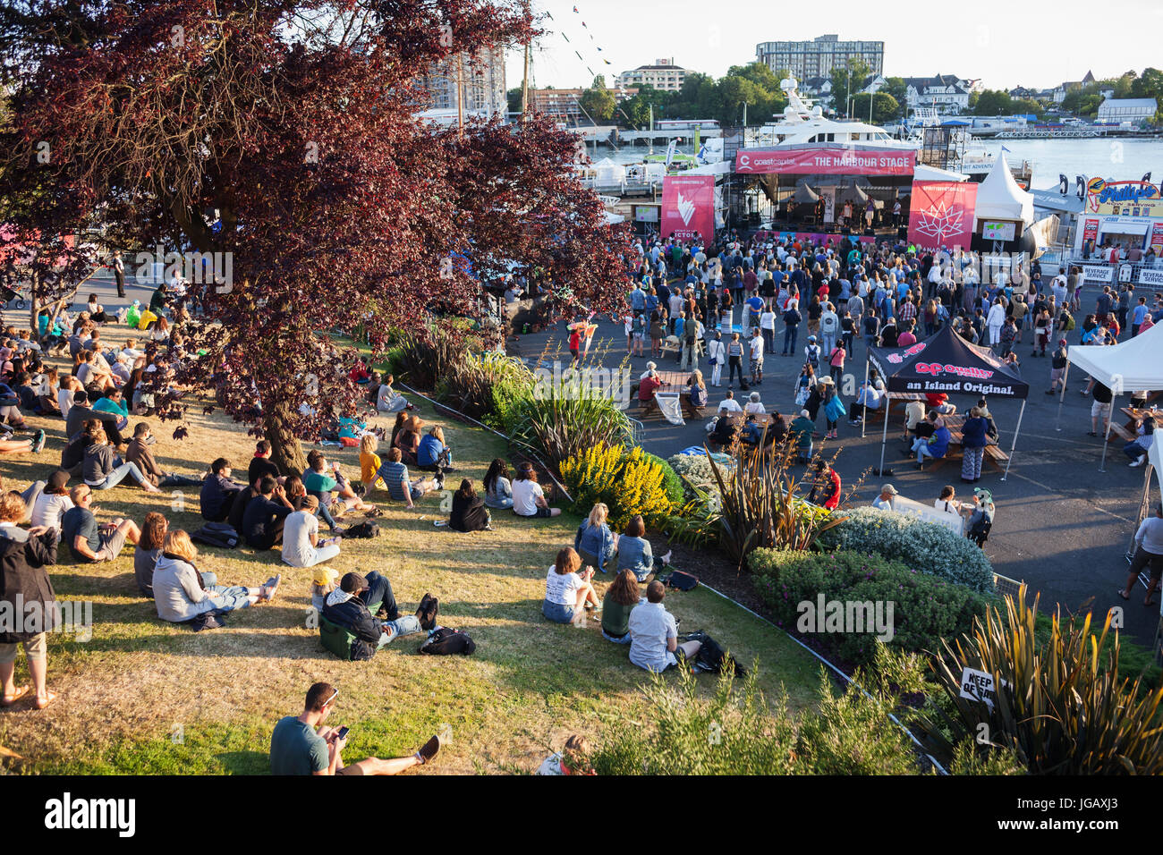 Outdoor concert for Spirit of 150 Victoria.  Victoria BC. Canada Stock Photo