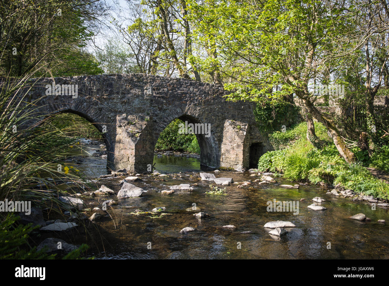 Monk's Bridge, Ballasalla, Isle of Man. Stock Photo