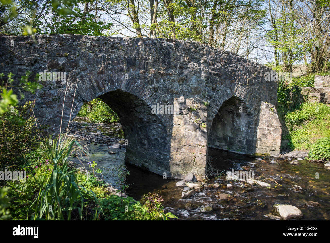 Monk's Bridge, Ballasalla, Isle of Man. Stock Photo
