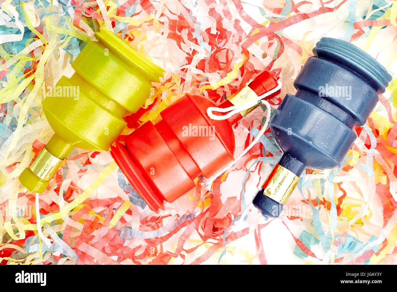 A studio photo of party poppers Stock Photo - Alamy