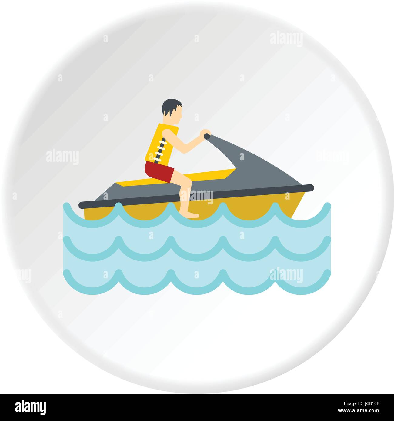 Jet ski rider icon circle Stock Vector Image & Art Alamy