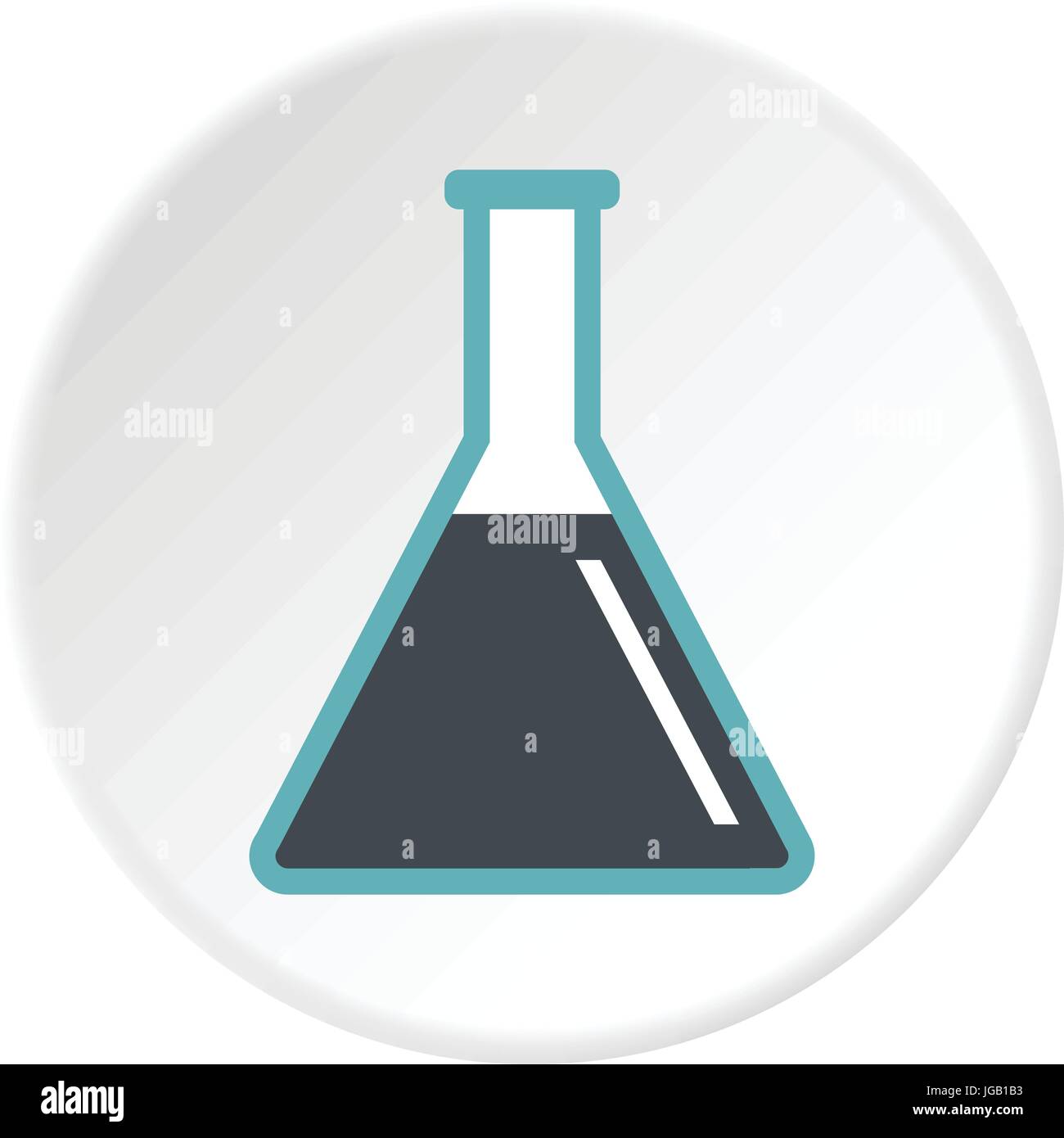 Conical flask test tube with oil icon circle Stock Vector Image & Art ...