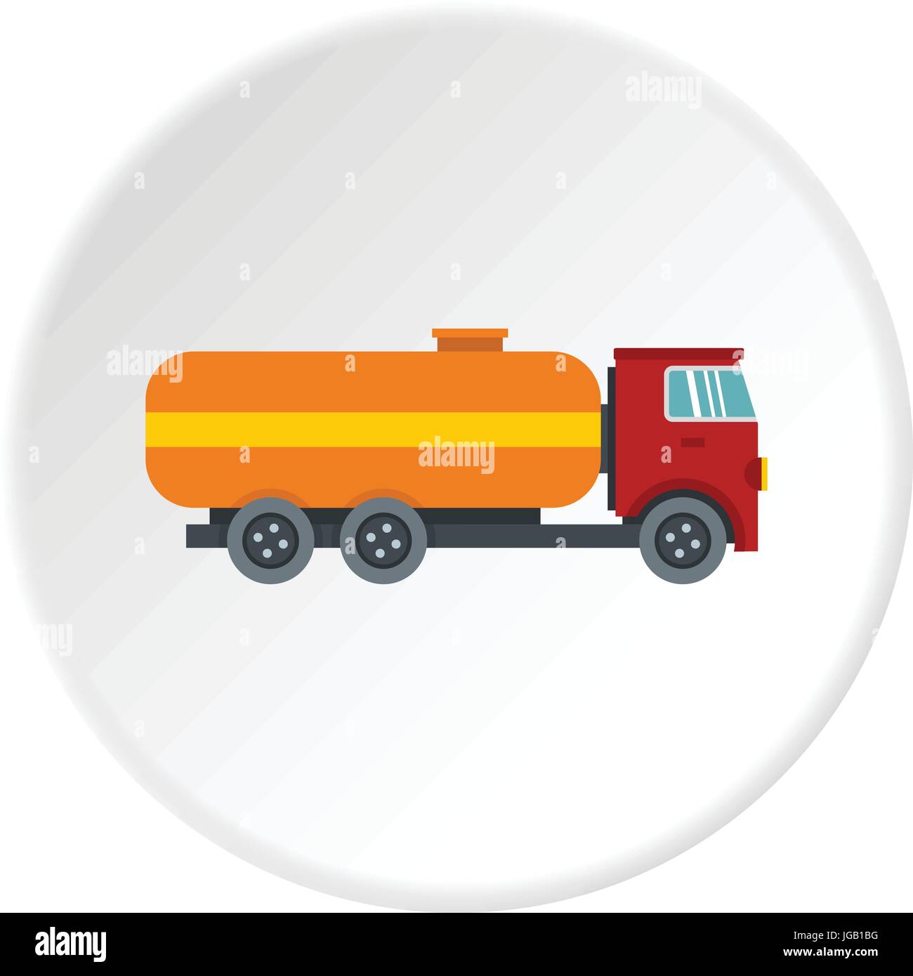 Tanker truck icon circle Stock Vector