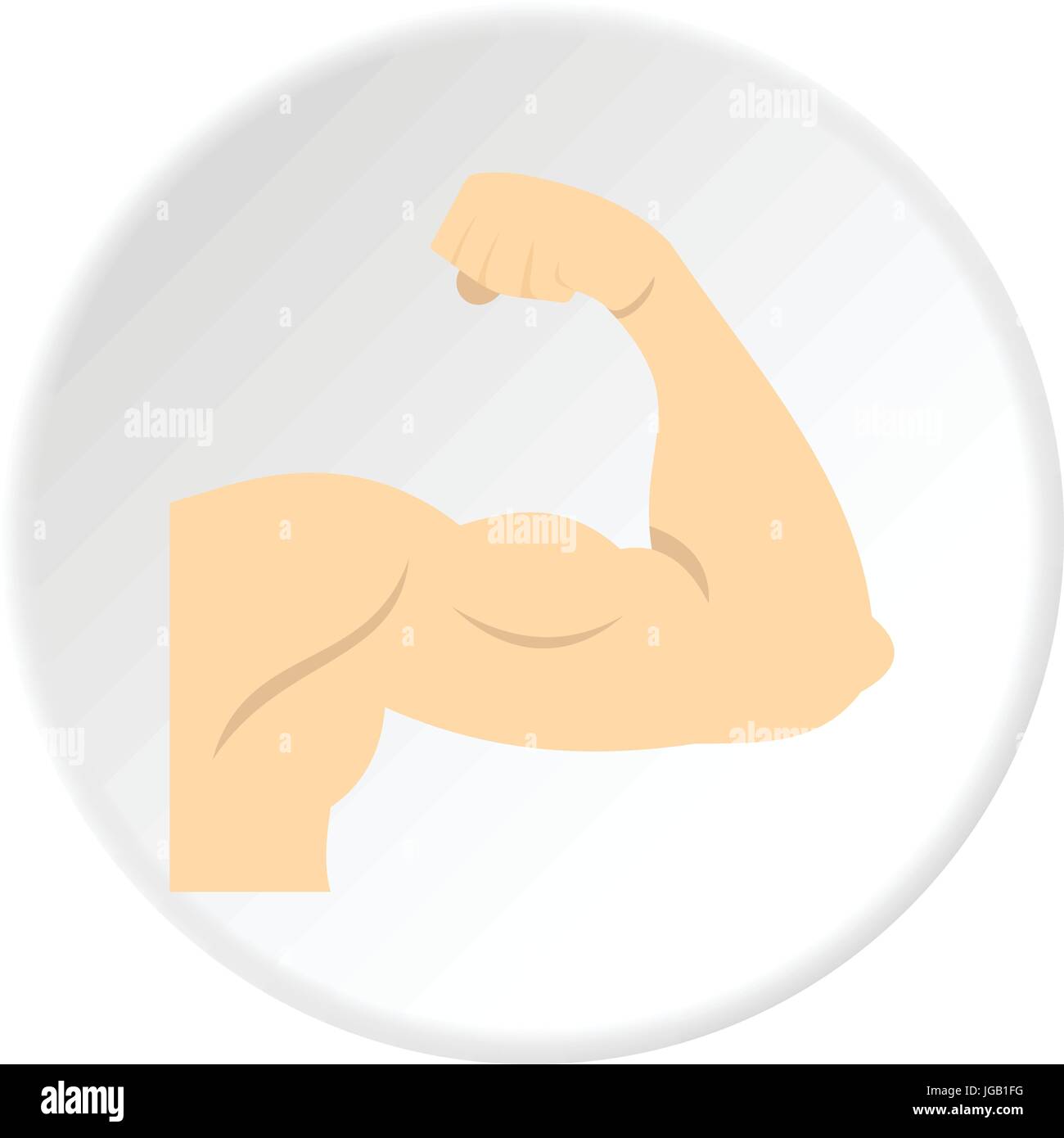 Arm showing biceps muscle icon circle Stock Vector
