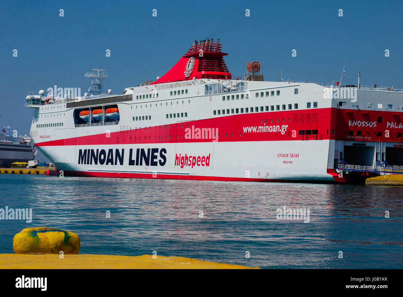 Ships in  Piraeus Harbor, port pf Athens (Greece) Stock Photo