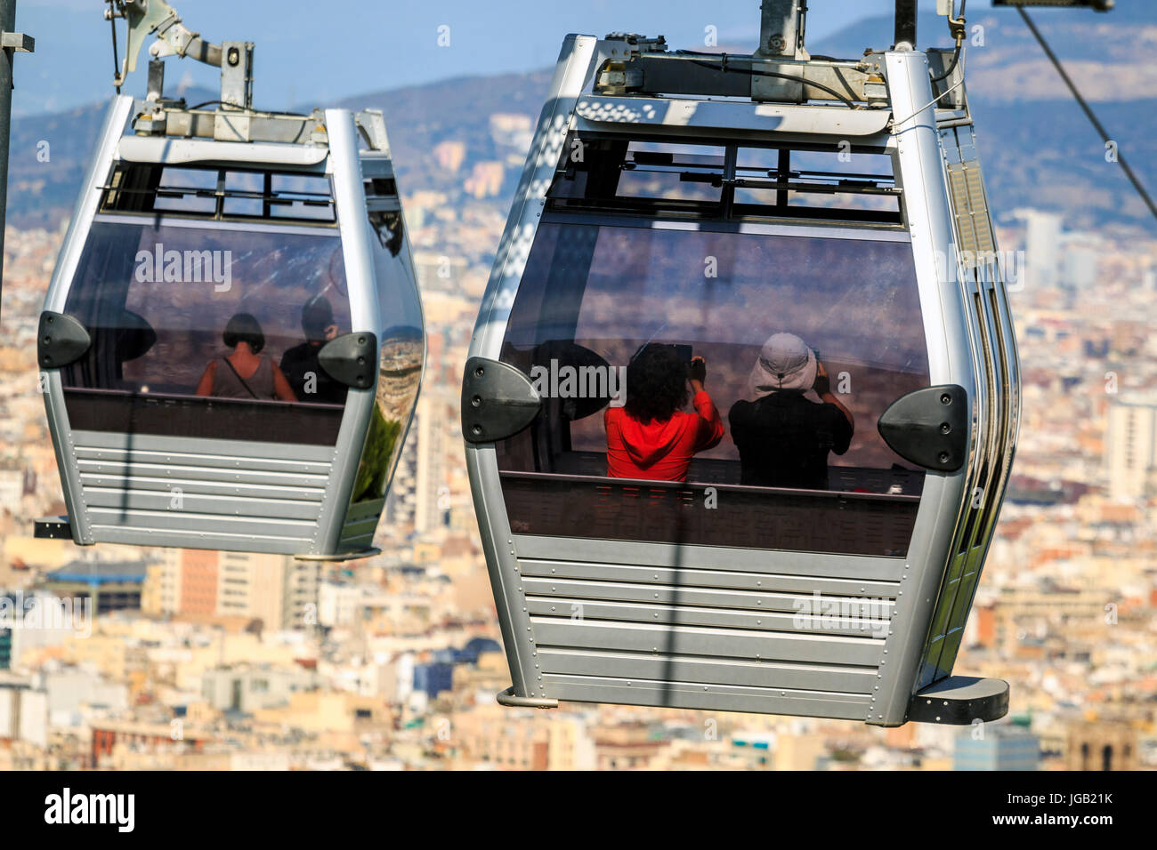 Montjuic cable car panorama barcelona hi-res stock photography and ...