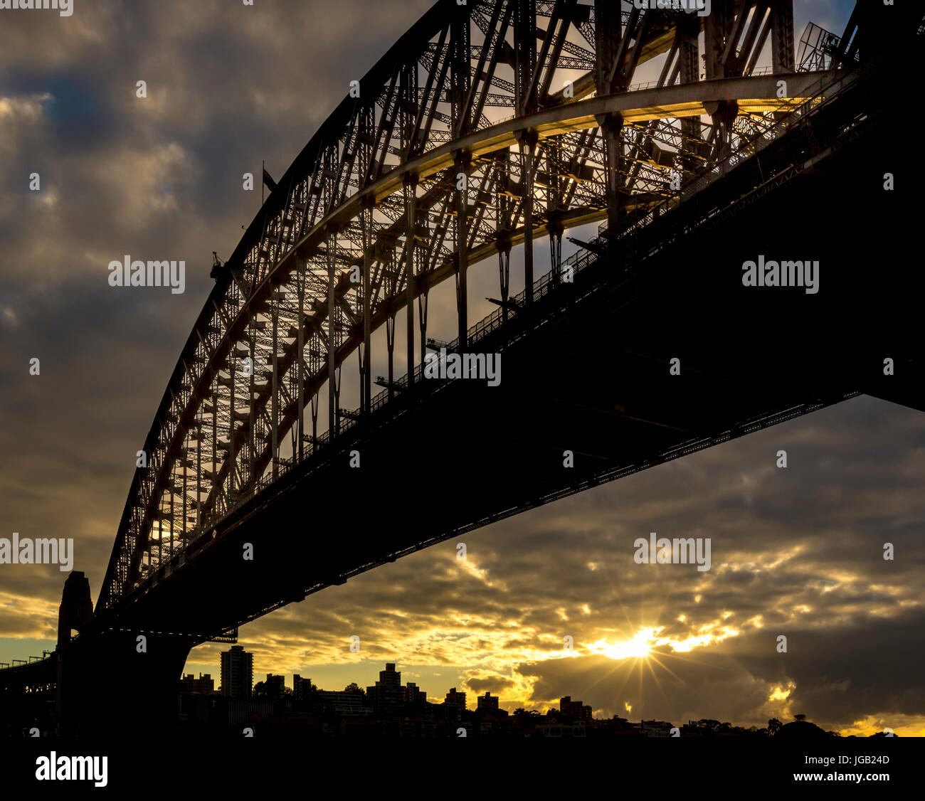 Sydney Harbour Bridge Sunrise Stock Photo Alamy