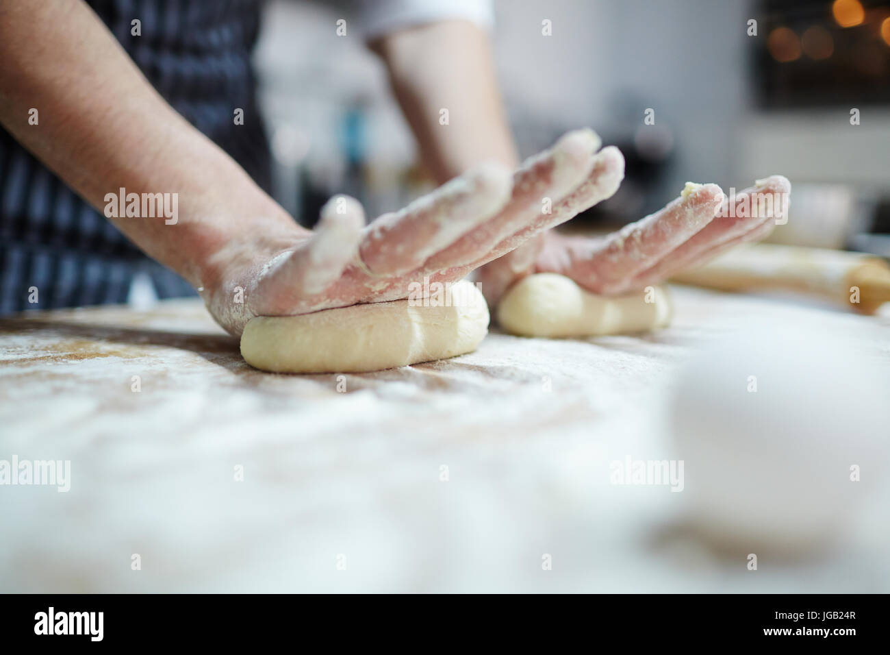 Work of baker Stock Photo