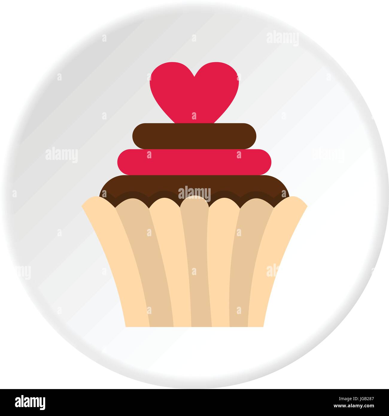 Valentine cupcake icon circle Stock Vector Image & Art - Alamy