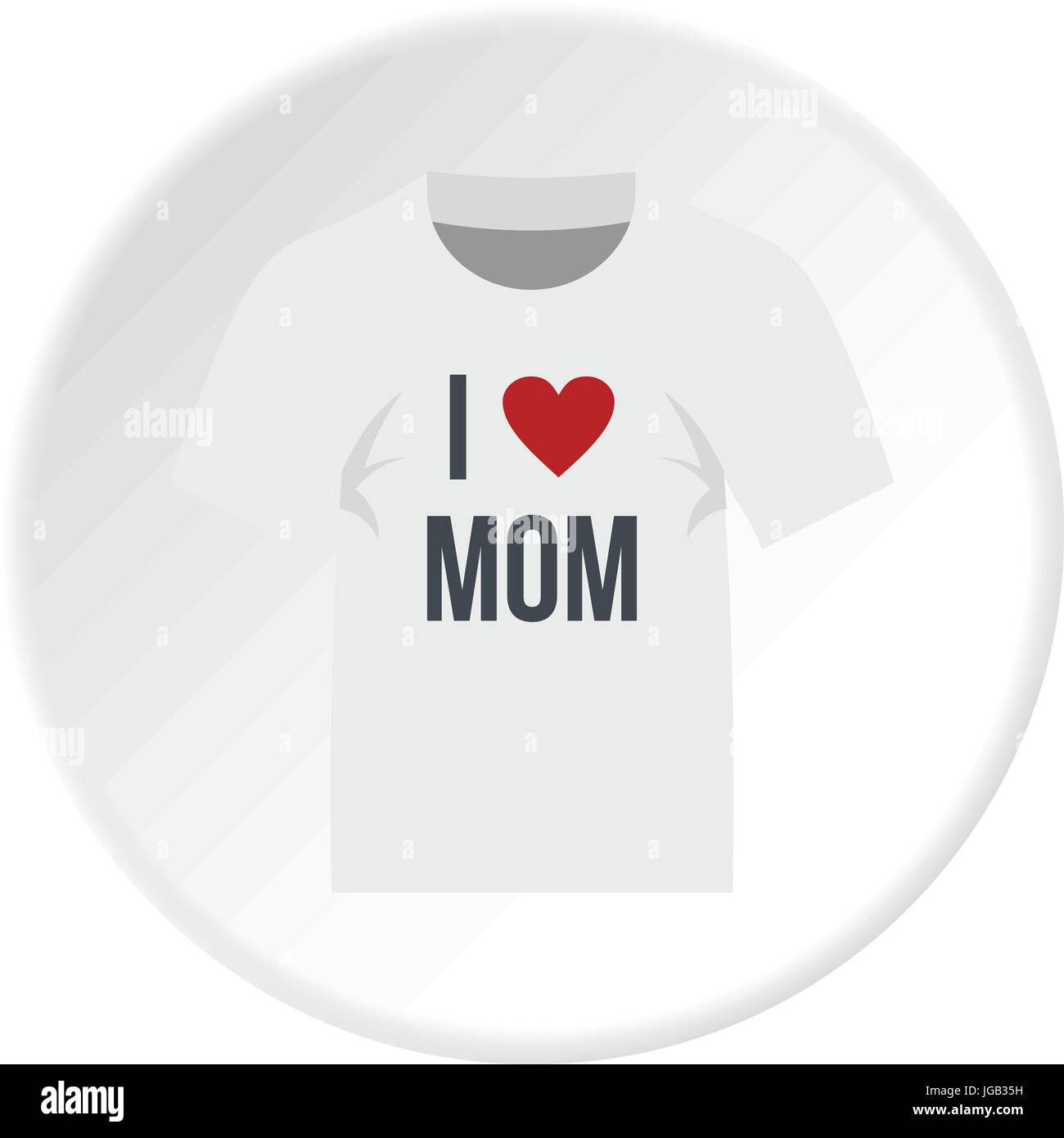 Shirt I love mom icon circle Stock Vector Image & Art - Alamy