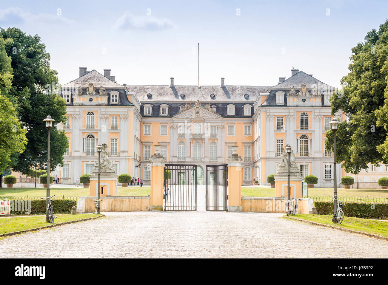 Augustusburg Palace in Bruhl represents one of the first examples of Rococo creations in Germany. Stock Photo