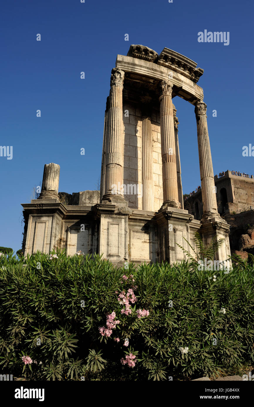 Italy, Rome, Roman Forum, Temple of Vesta Stock Photo