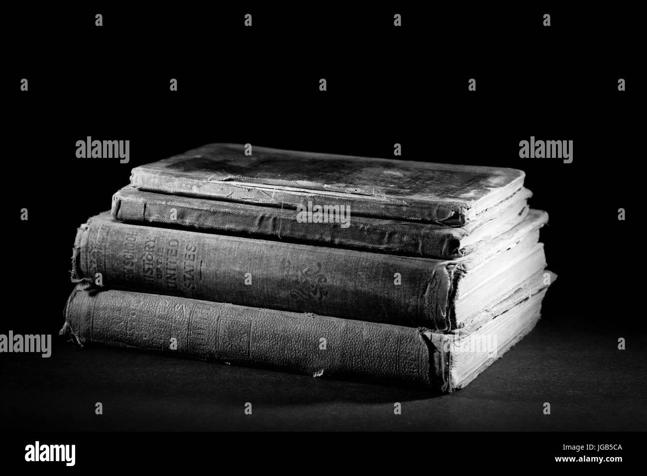 Black and white vintage books Stock Photo Alamy