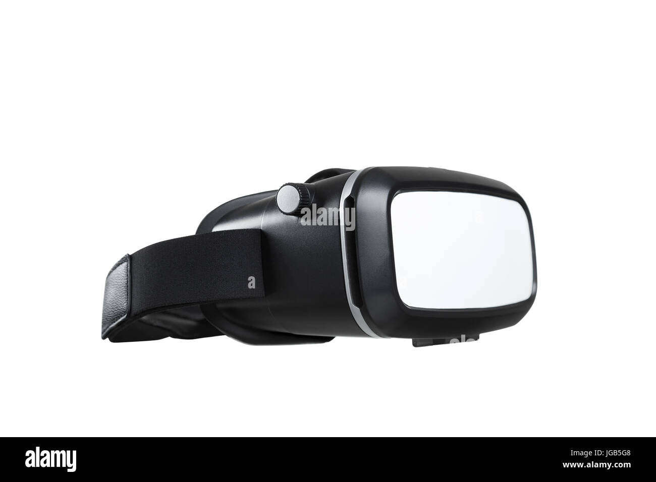 VR virtual reality glasses half turned isolated on white background Stock Photo