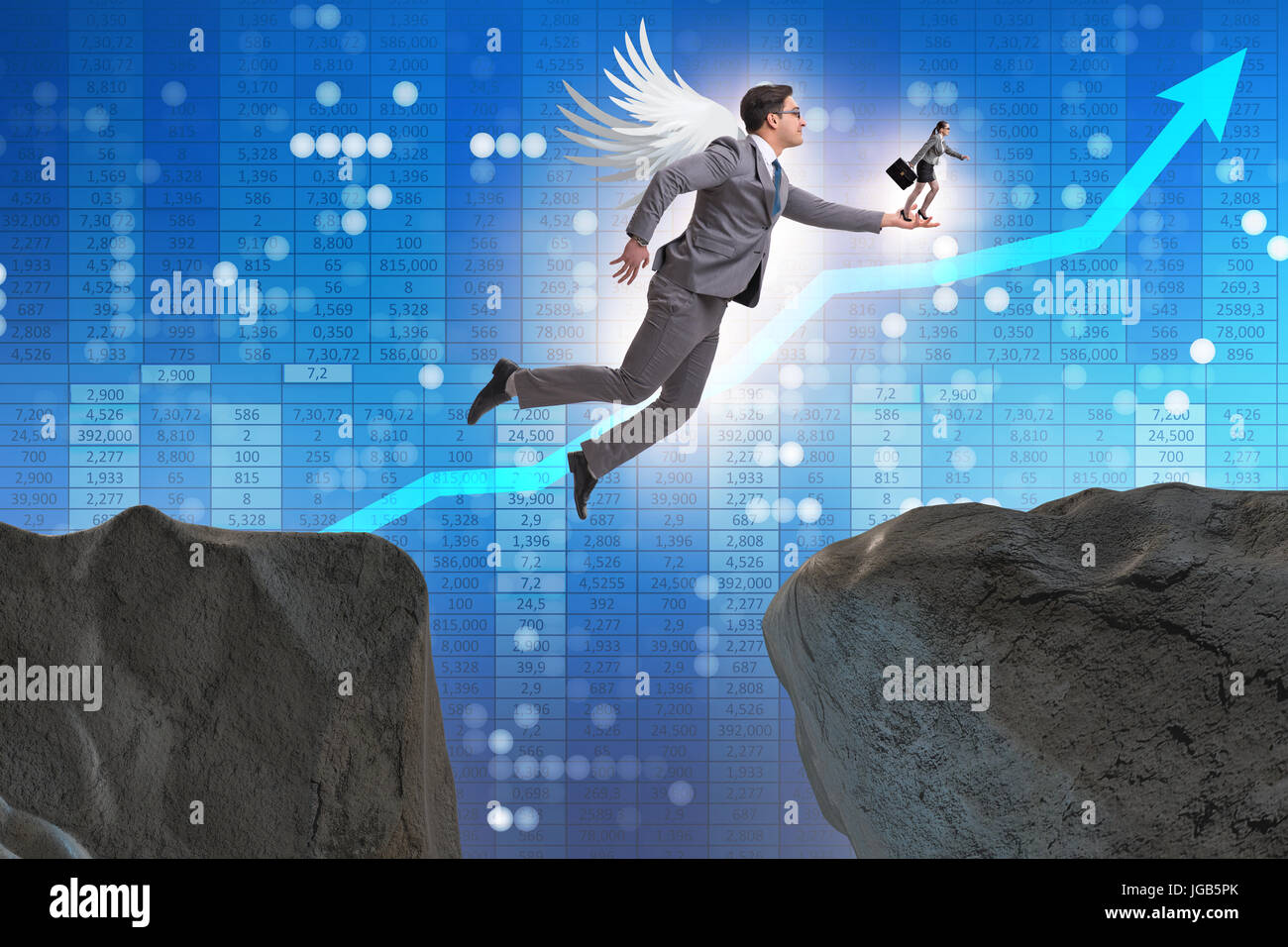 Venture capital concept with angel investor Stock Photo - Alamy
