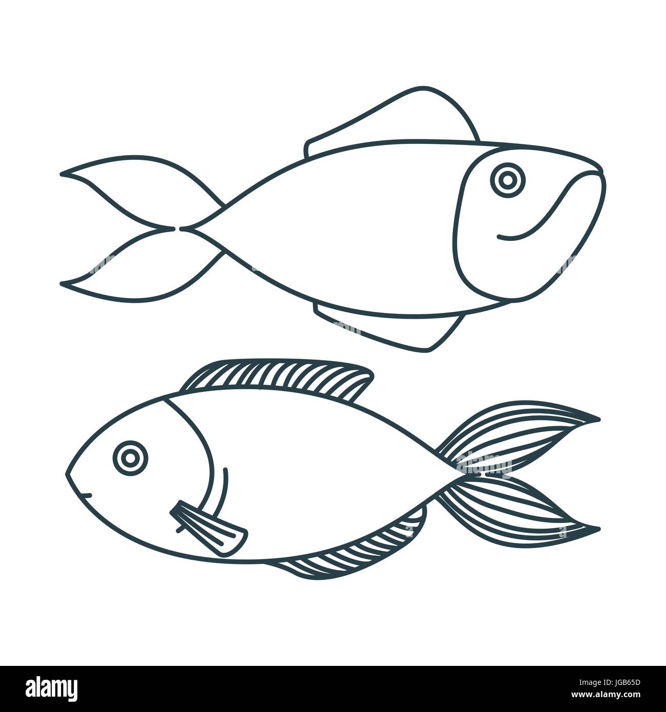 Freshwater fish types illustration hi-res stock photography and images ...