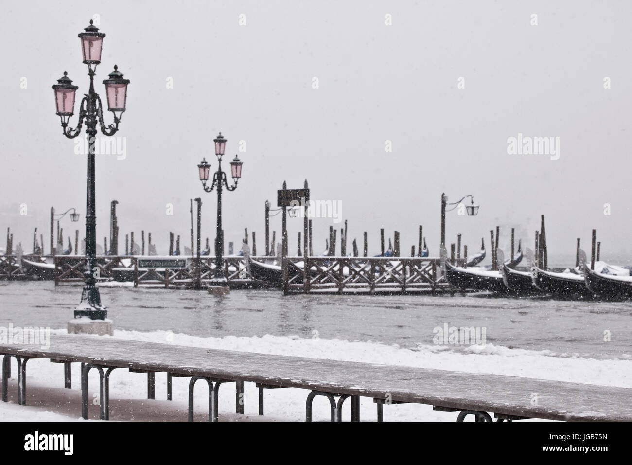 High tide in Venice, Italy. Stock Photo